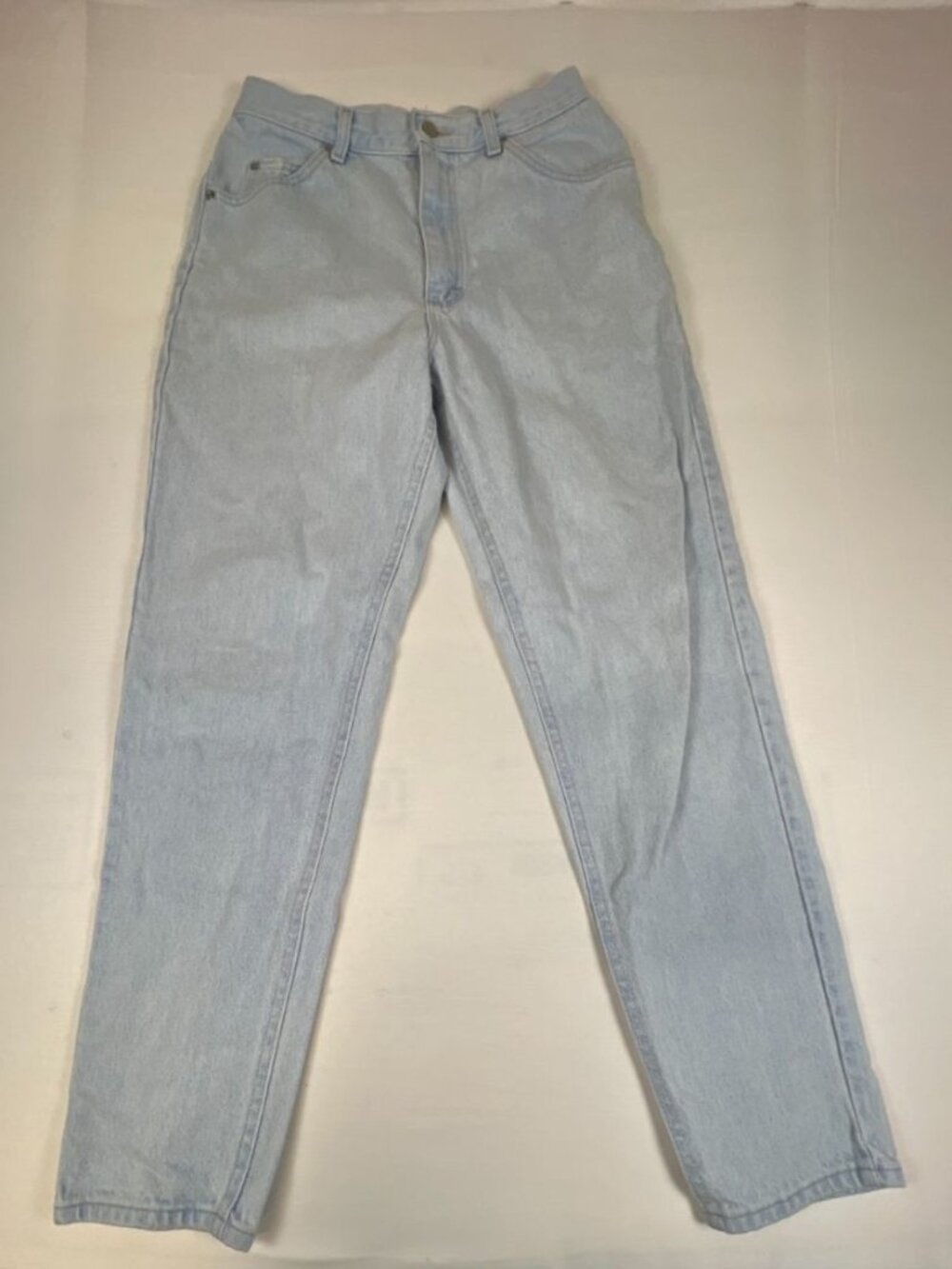 Vintage Lee Rider Womens Size 12 Med Light Wash Denim High Rise Tapered Jeans
